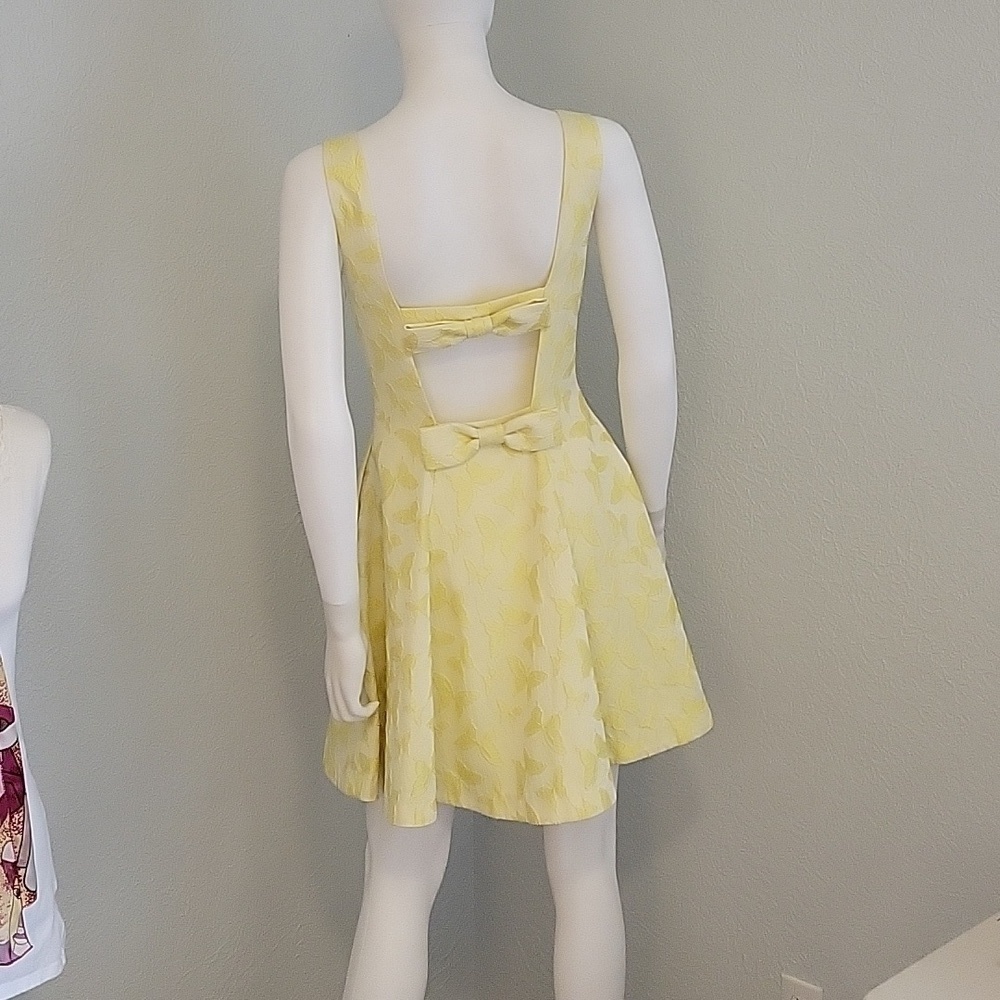ERIN Fetherston Veronica Butterfly Yellow Fit & Flare Tank Rush Prom Dress - Picture 6 of 12